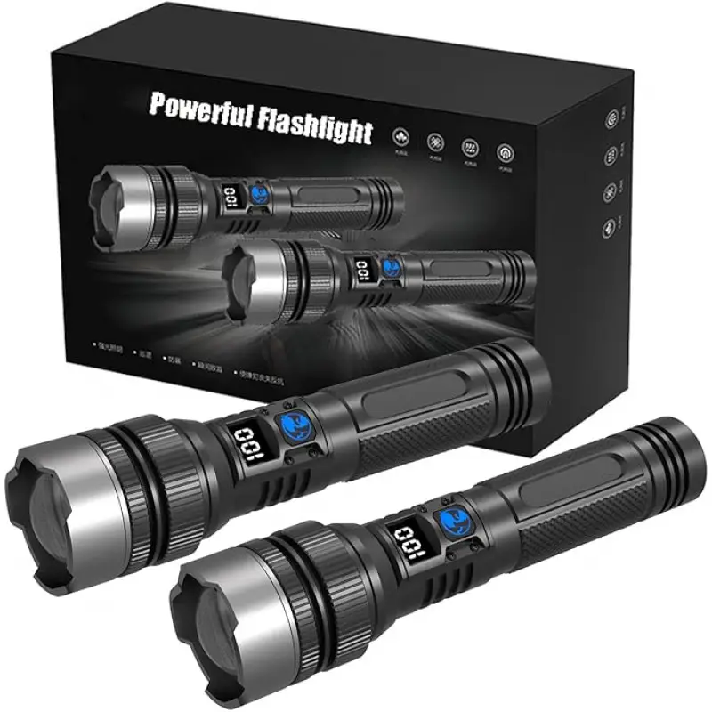 Renewable Energy Sources - Ultra-Bright Rechargeable Flashlight, Compact & Lightweight
