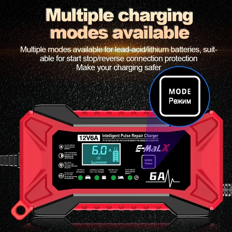 New 12V 6A  LiFePO4 14.6V Smar - Agm Deep Cycle Battery recensione e prezzo