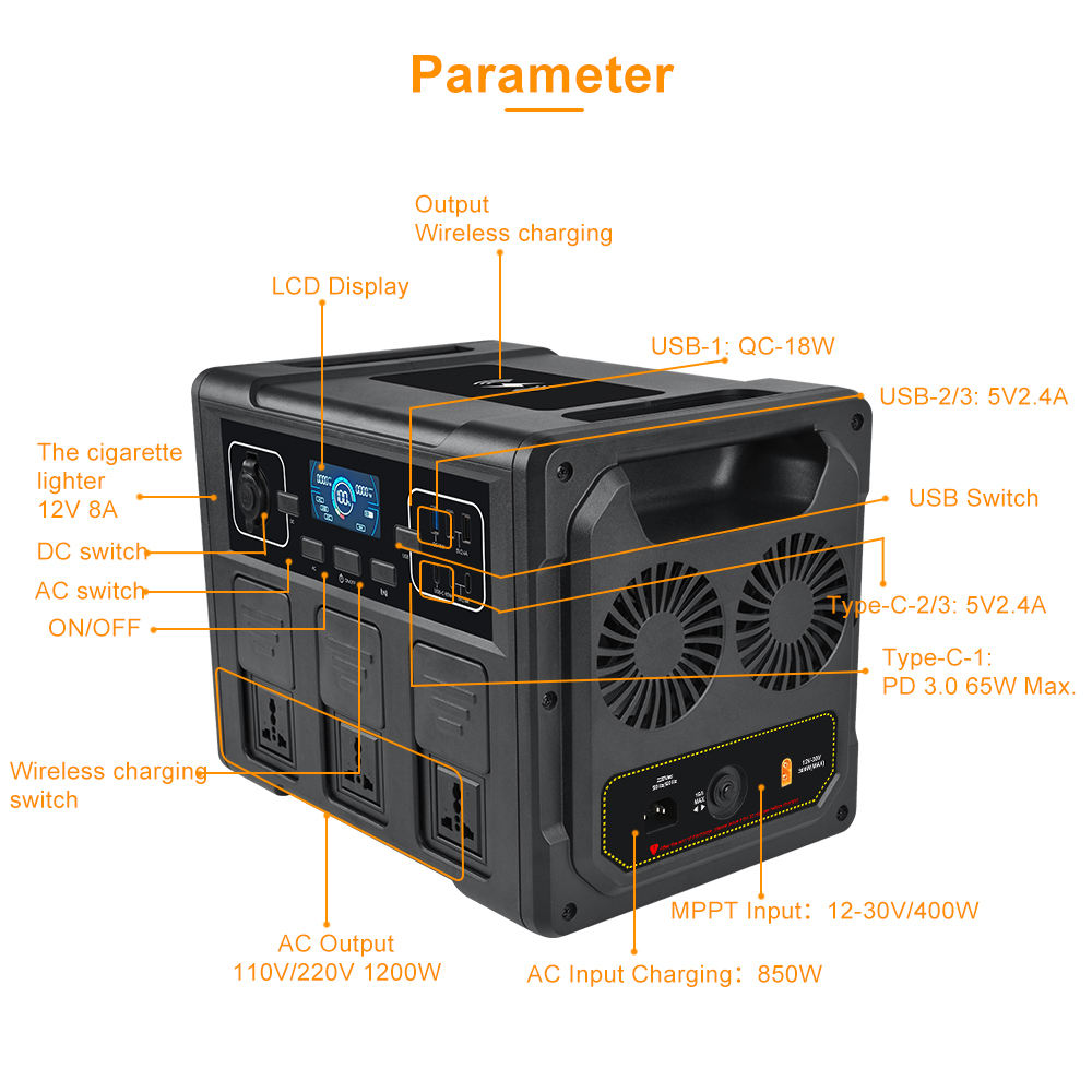 1200W Portable Solar Generator - Portable Power Station recensione e prezzo