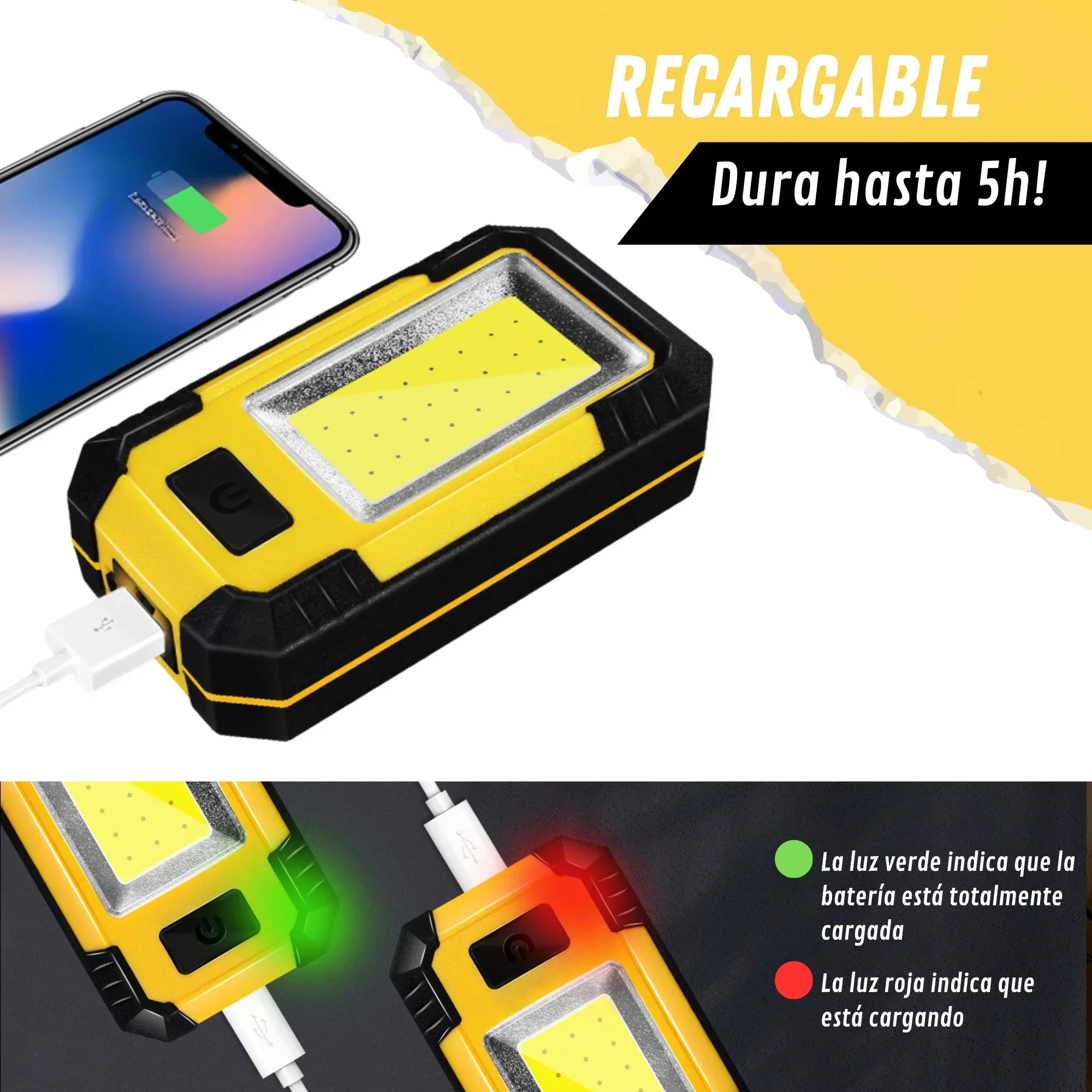 4000MaH Rechargeable Work Ligh - Renewable Energy Sources recensione e prezzo
