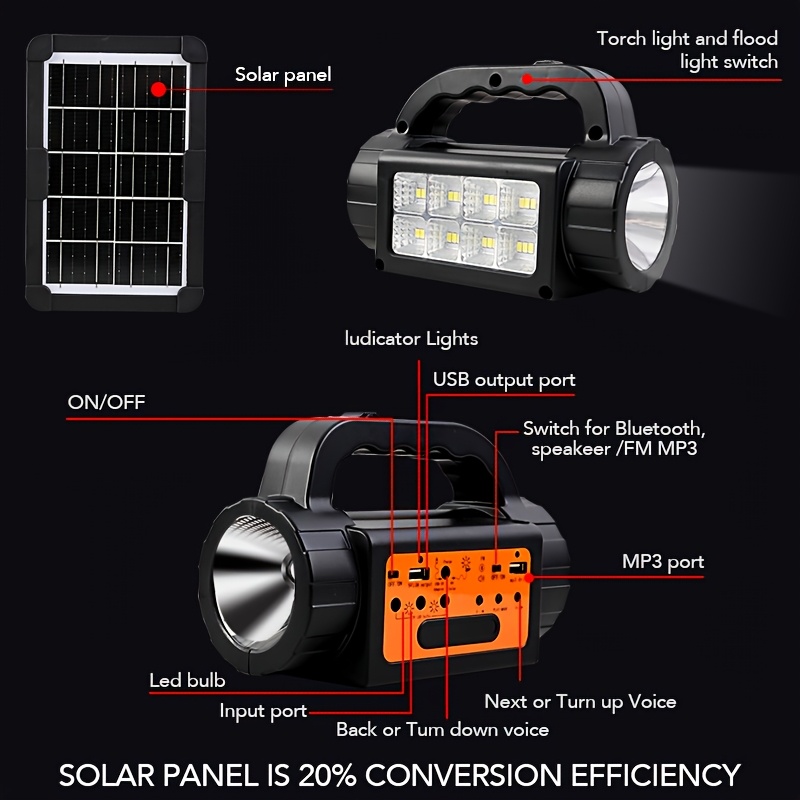 Solar Rechargeable Camping Lig - Portable Power Station recensione e prezzo