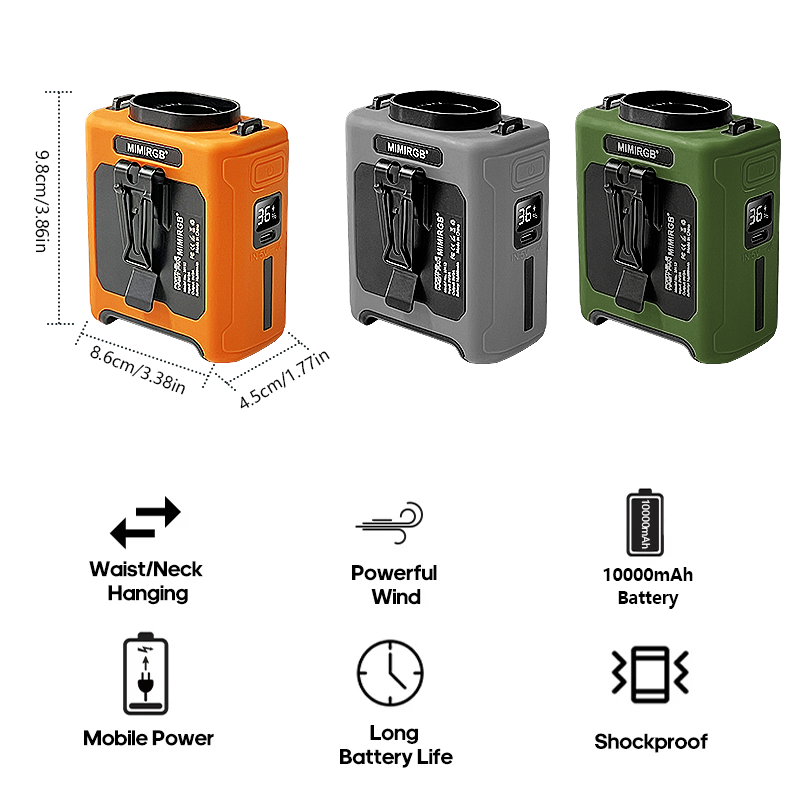 Waist Clip Fan Portable Hangin - Renewable Energy Sources recensione e prezzo