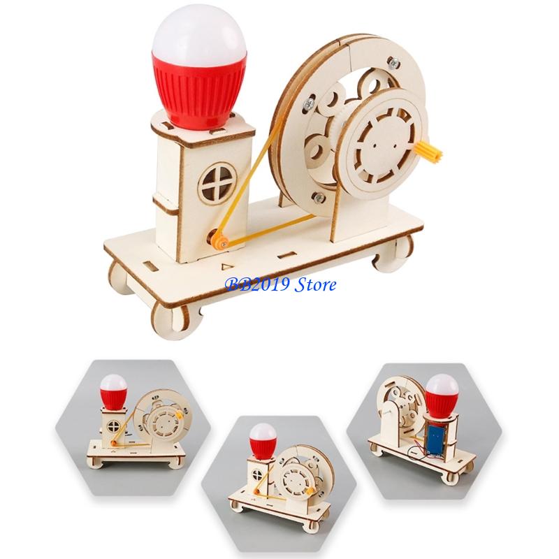 Q0KB Creative Wooden Hand Cran - Renewable Energy For Kids recensione e prezzo